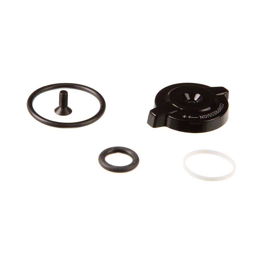 Adjuster Knob & External Hardware RockShox RockShox Compression Damper Knob Kit - Crown Rush RC ZEB Base A2+ (2023+) Antique White