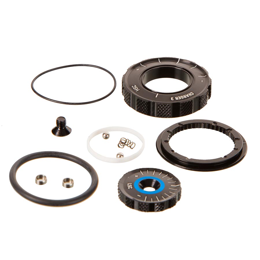 Adjuster Knob & External Hardware RockShox RockShox Compression Damper Knob Kit - Crown Lyrik Select+/Ult D1+ 2023+ Pike Select+/Ult C1+ 2023+ Dark Slate Gray