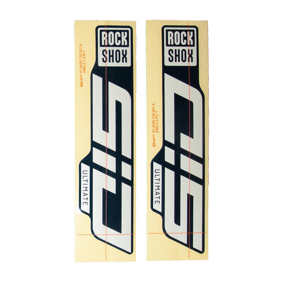 Sticker/Decal RockShox RockShox Fork Decal Kit - SID Ultimate 27.5"/29" Dark Slate Gray