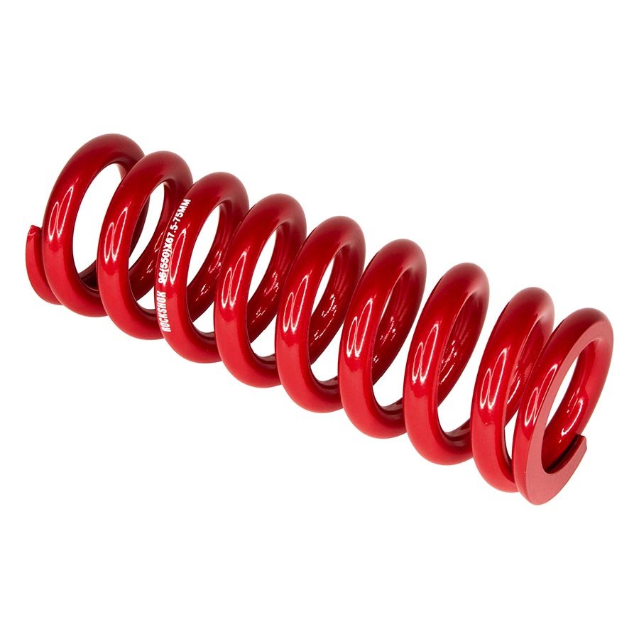 Rear Shock Spring RockShox RockShox Metric Coil Spring - 134mm Length 47.5 - 55mm Travel 550 lb Electric Red Firebrick