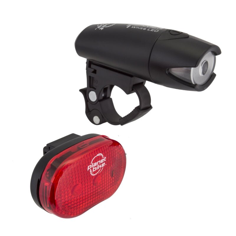 Lights Planet Bike Planet Bike Beamer 1/Blinky 3 Headlight/Taillight Set - Black Maroon