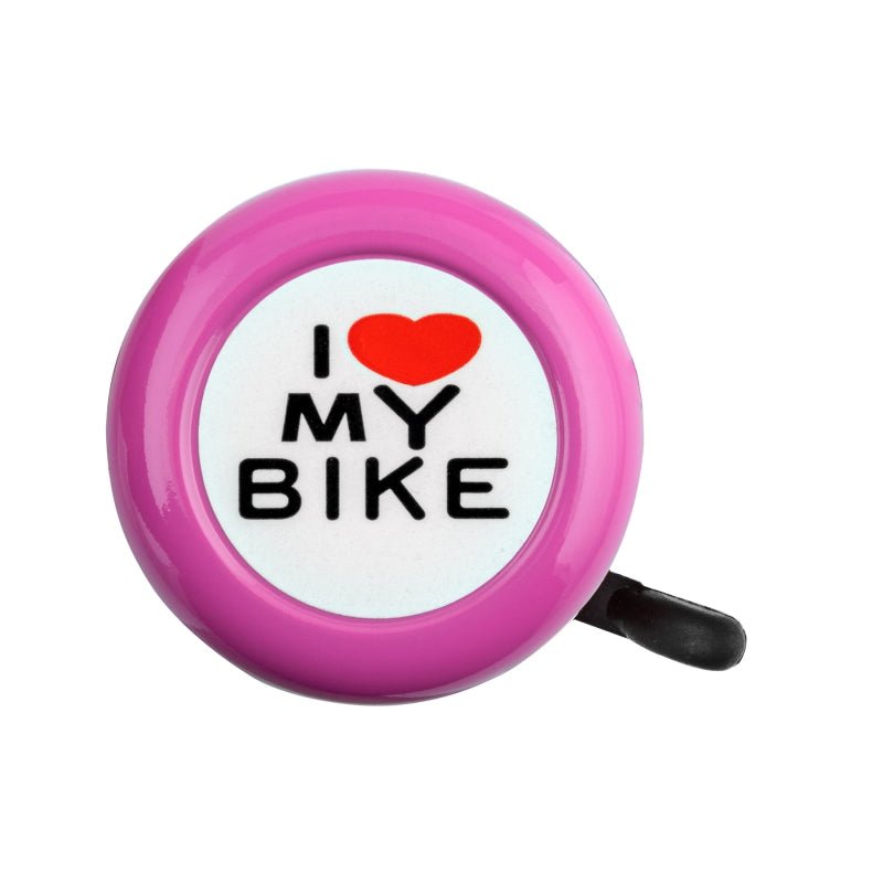 Bells & horns Sunlite Sunlite I Love My Bike Bell Lever Pink Pale Violet Red