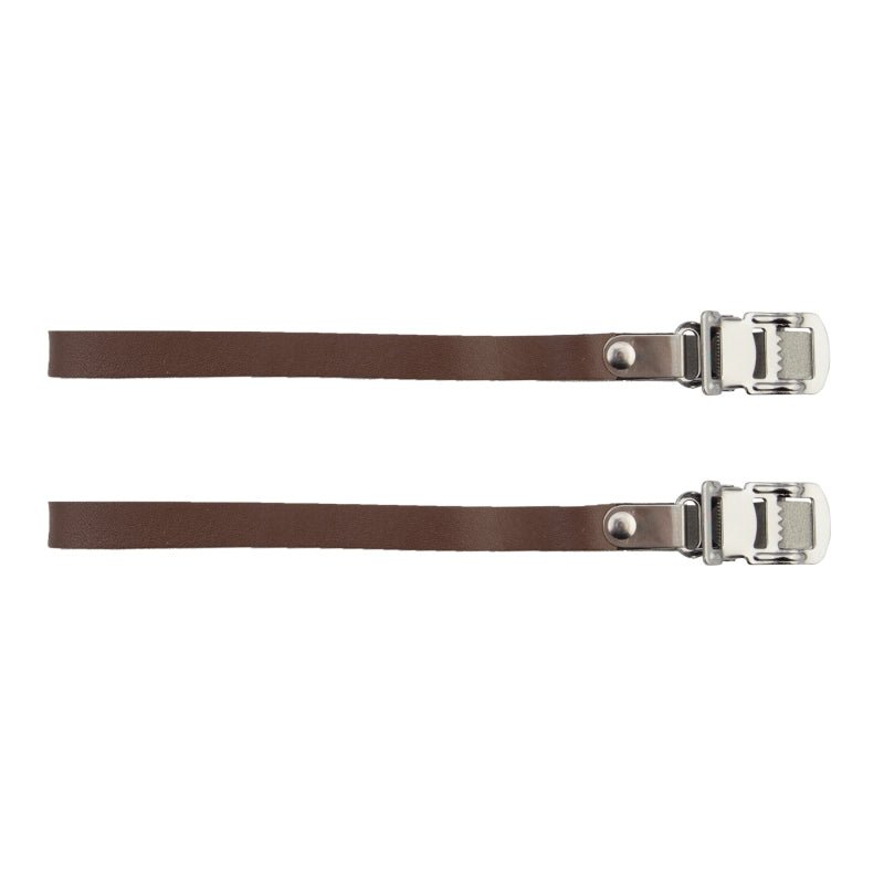 Pedals Sunlite Sunlite Leather Toe Straps 420mm Brown Dark Olive Green