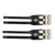Pedals Origin8 Origin8 Leather Double Toe Straps 420mm Black Light Gray