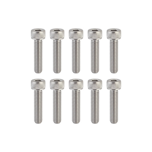 Sunlite Stainless Steel Socket Cap Bolts M6 x 25 M6x1mm TP Bag of 10