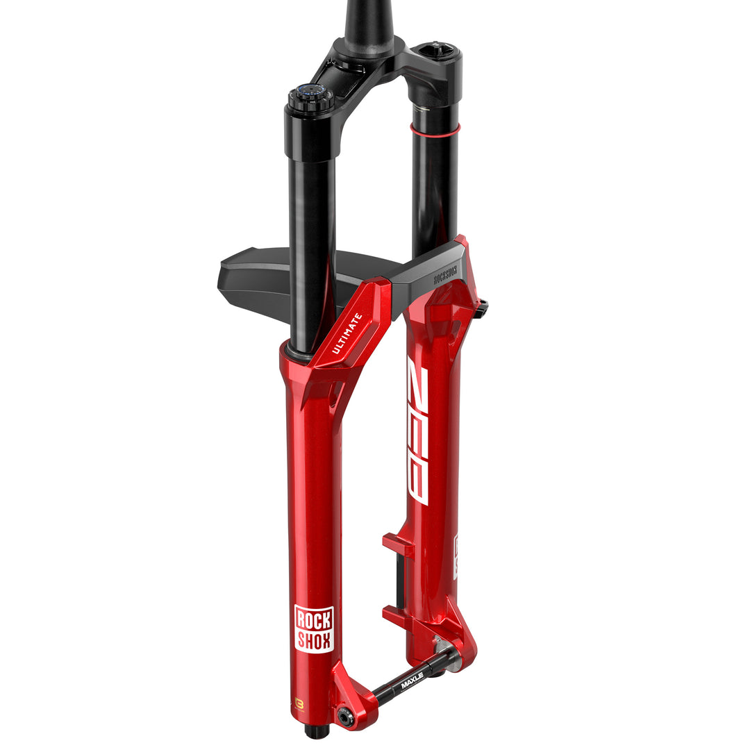 RockShox ZEB Ultimate Charger 3.2 RC2 Suspension Fork - 29" 180mm 15x110mm 44mm Offset Linear XL Air Spring Electric Red B1