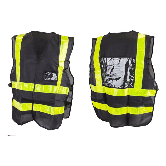 Sunlite Delivery Vest Delivery Style One Size Unisex Black/Yellow Reflective