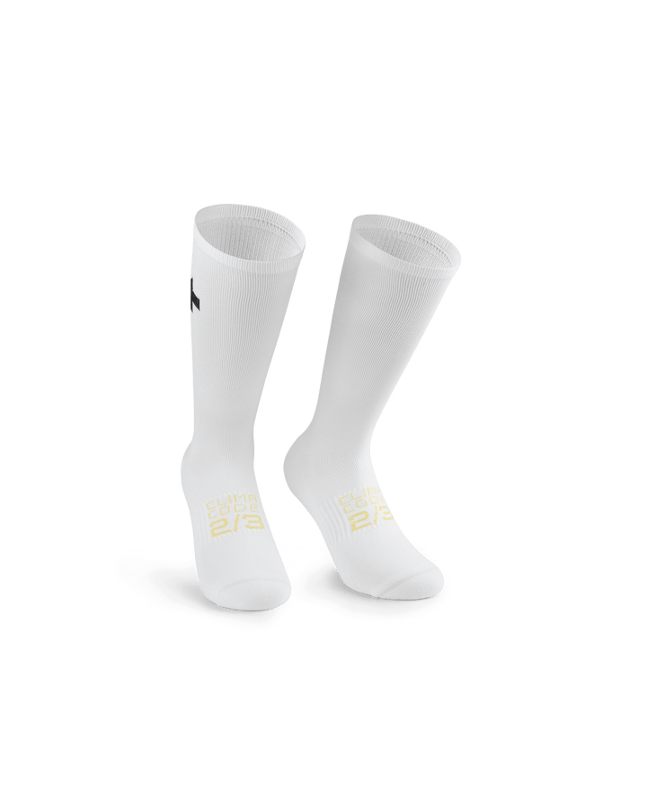 Assos Socks (White Series 0) - Dragonspine Cycling