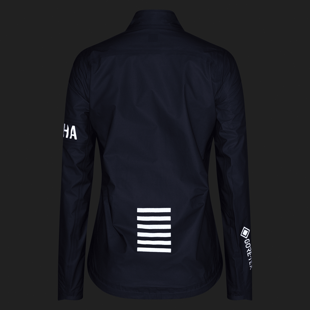 Rapha Women's Pro Team Gore-Tex LW Rain Jacket II (Black/Black) - Dragonspine Cycling