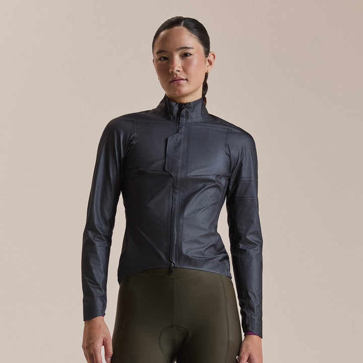 Rapha Women's Pro Team Gore-Tex LW Rain Jacket II (Black/Black) - Dragonspine Cycling