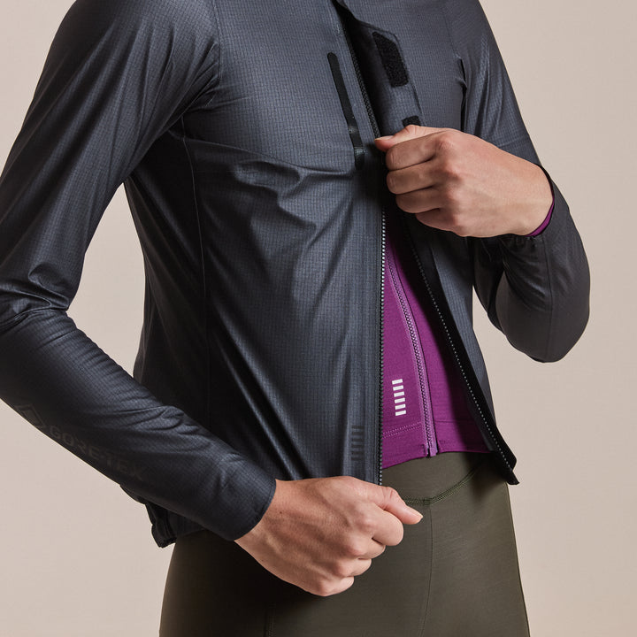 Rapha Women's Pro Team Gore-Tex LW Rain Jacket II (Black/Black) - Dragonspine Cycling
