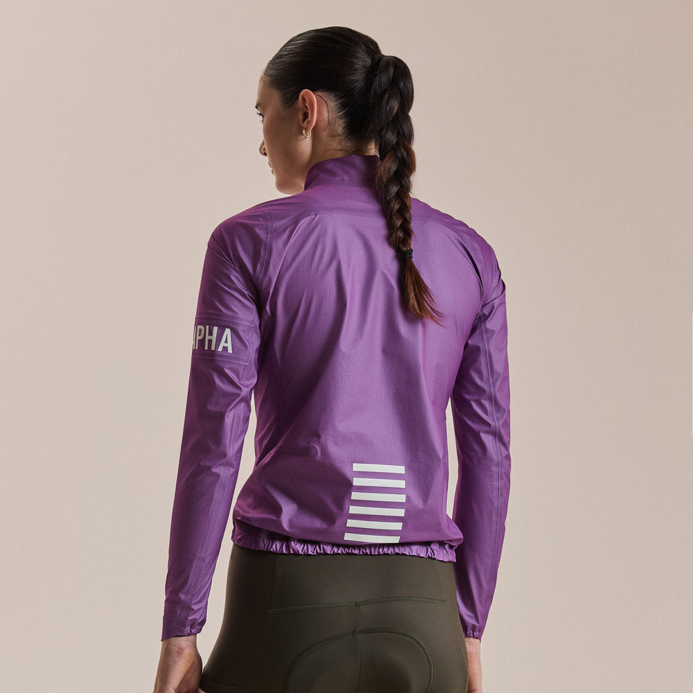 Rapha Women's Pro Team Gore-Tex LW Rain Jacket II (Deep Magenta/White) - Dragonspine Cycling