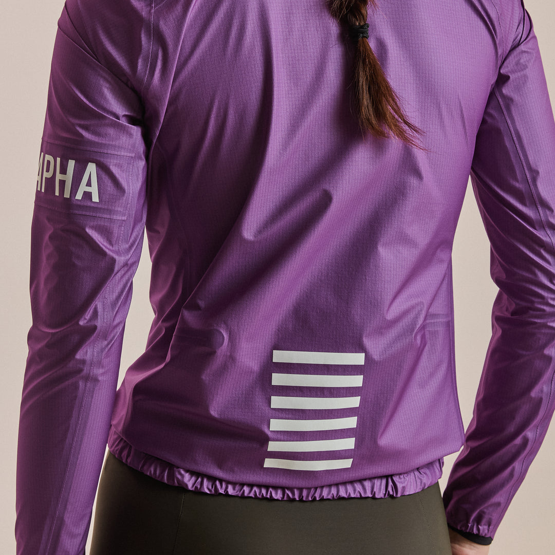 Rapha Women's Pro Team Gore-Tex LW Rain Jacket II (Deep Magenta/White) - Dragonspine Cycling