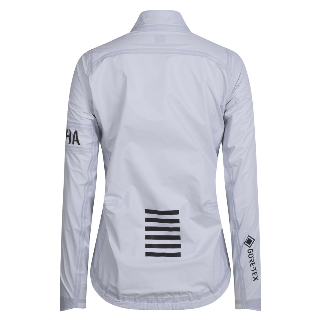 Rapha Women's Pro Team Gore-Tex LW Rain Jacket II (White/Black) - Dragonspine Cycling
