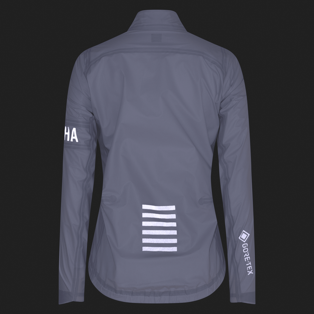 Rapha Women's Pro Team Gore-Tex LW Rain Jacket II (White/Black) - Dragonspine Cycling