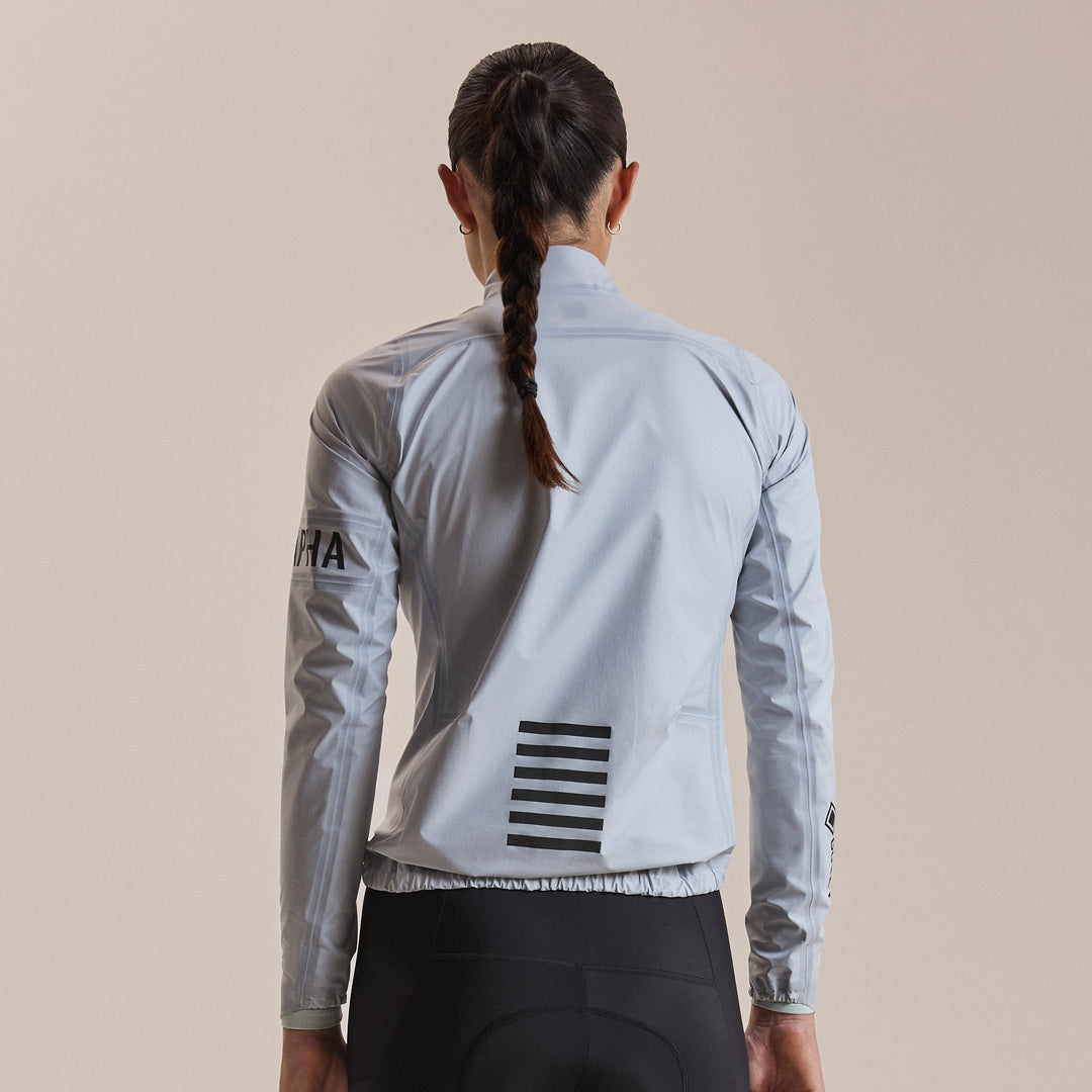 Rapha Women's Pro Team Gore-Tex LW Rain Jacket II (White/Black) - Dragonspine Cycling