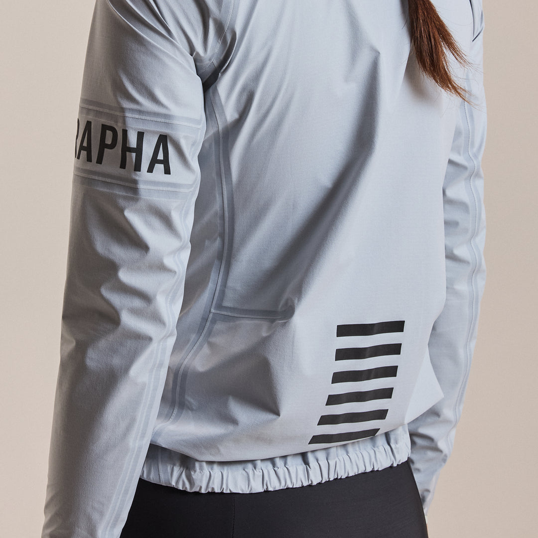 Rapha Women's Pro Team Gore-Tex LW Rain Jacket II (White/Black) - Dragonspine Cycling