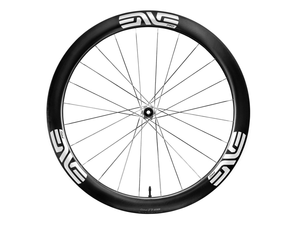ENVE SES 4.5 PRO Disc Brake Wheels - White Decal, front wheel side view - Dragonspine Cycling