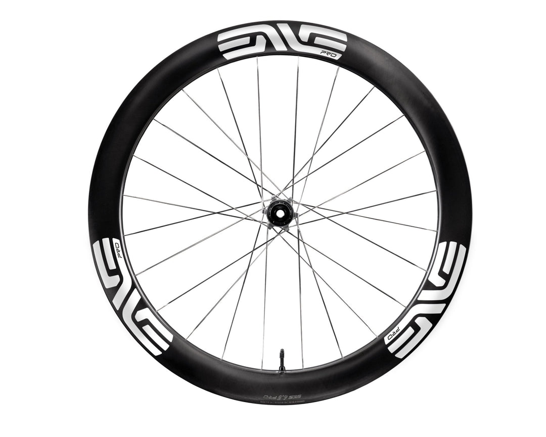 ENVE SES 4.5 PRO Disc Brake Wheels - White Decal, rear wheel side view - Dragonspine Cycling
