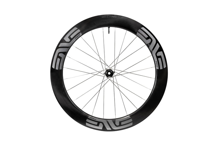 ENVE SES 6.7 PRO Disc Brake Wheels - Silver Decal, rear wheel side view - Dragonspine Cycling
