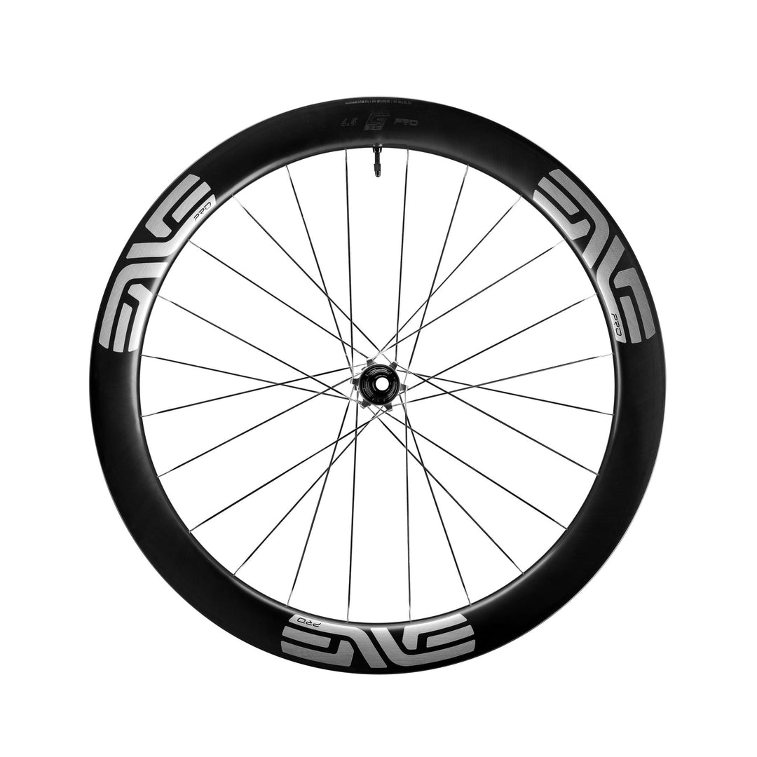 ENVE G SES 4.5 PRO Disc Brake Wheels - Silver Decal, rear wheel side view - Dragonspine Cycling
