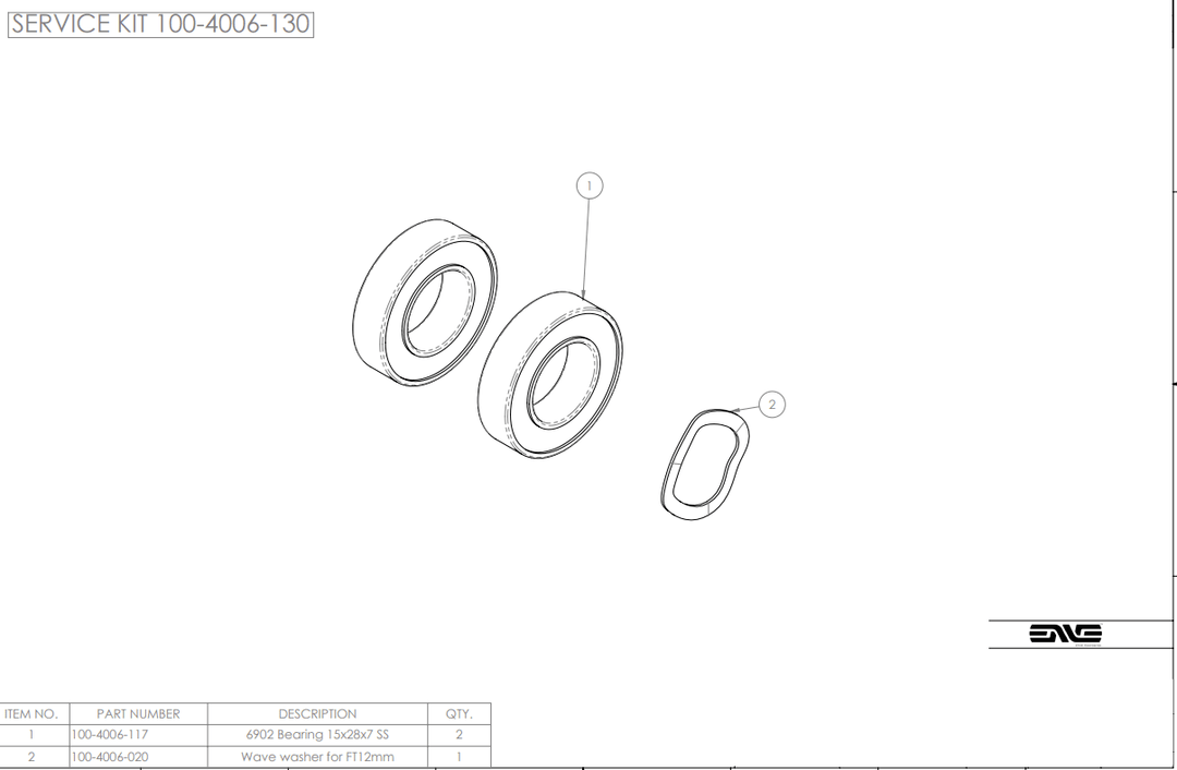ENVE INNERDRIVE™ Hubshell Bearing Kit - Dragonspine Cycling