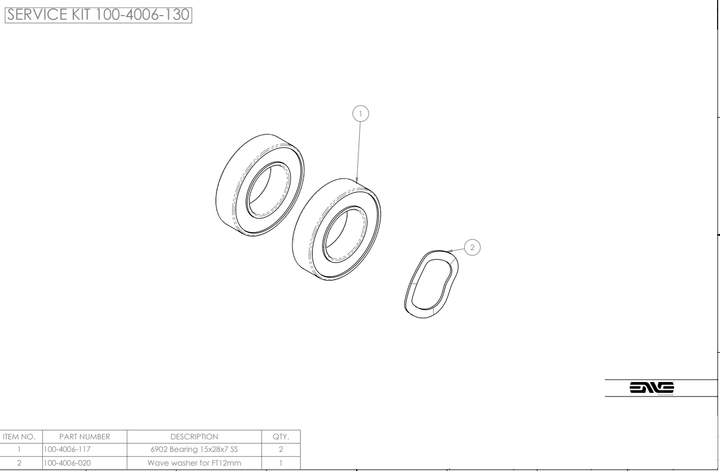 ENVE INNERDRIVE™ Hubshell Bearing Kit - Dragonspine Cycling