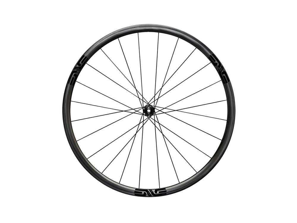 ENVE SES 2.3 Disc Brake Wheels - Black Decal, front wheel side view - Dragonspine Cycling