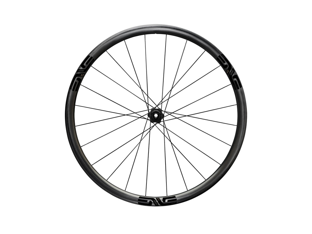 ENVE SES 2.3 Disc Brake Wheels - Black Decal, rear wheel side view - Dragonspine Cycling