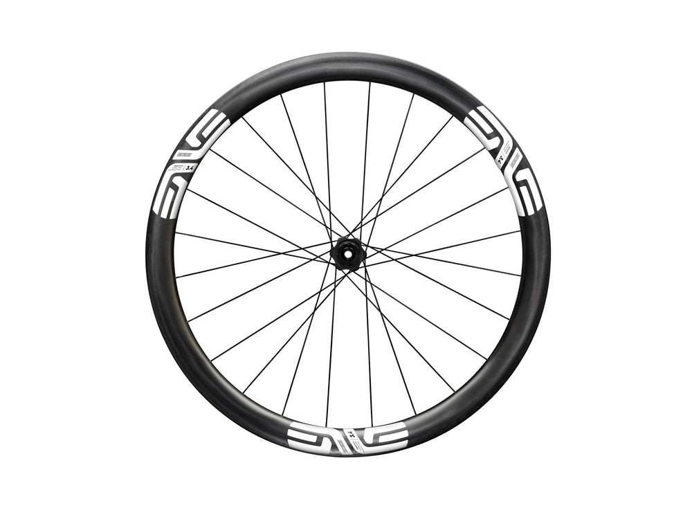 ENVE SES 3.4 Disc Brake Wheels - White Decal, rear wheel side view - Dragonspine Cycling