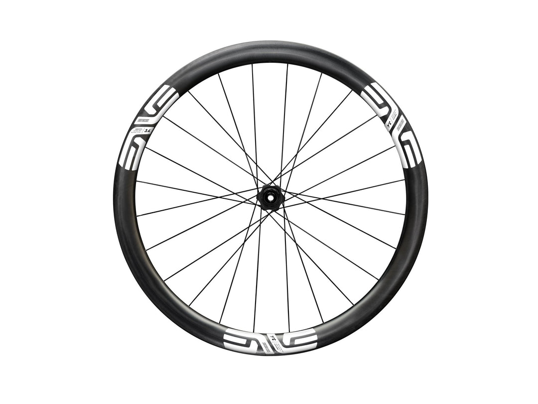 ENVE SES 3.4 Disc Brake Wheels - White Decal, rear wheel side view - Dragonspine Cycling