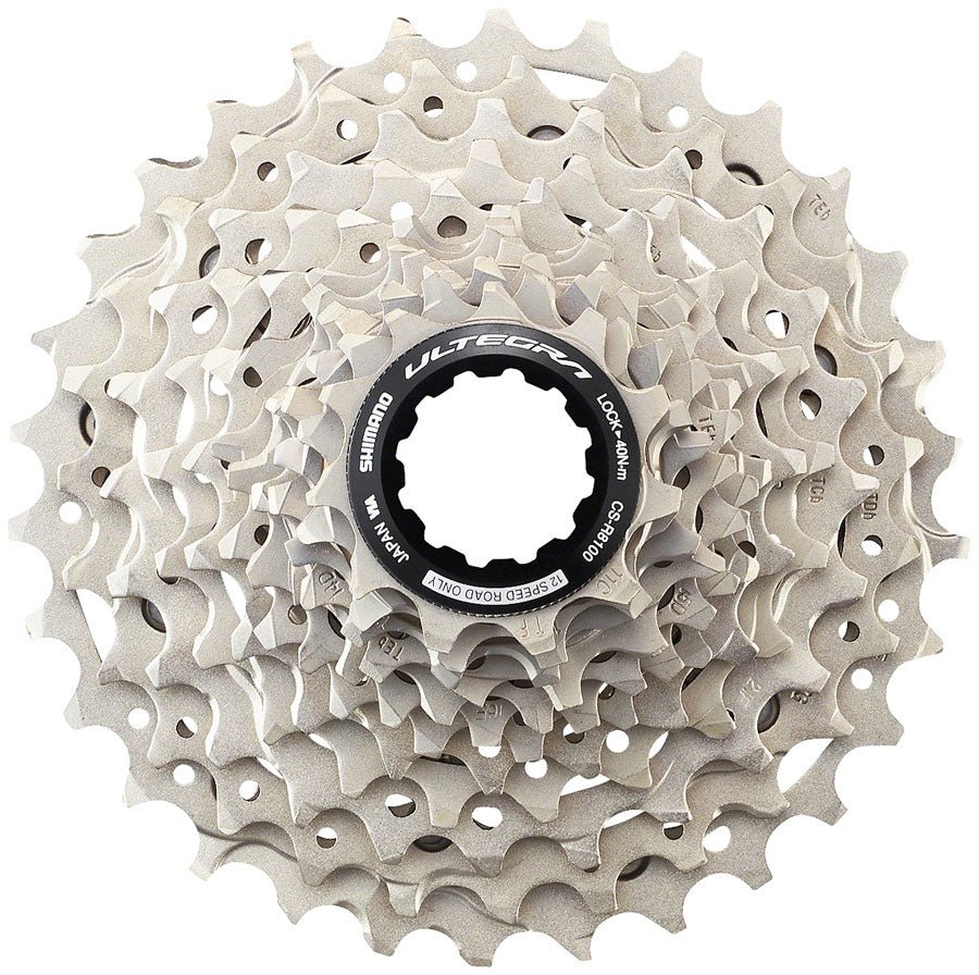 Cassettes and Cogs Shimano Shimano Ultegra CS-R8100 Cassette - 12-Speed 11-30t Silver Gray