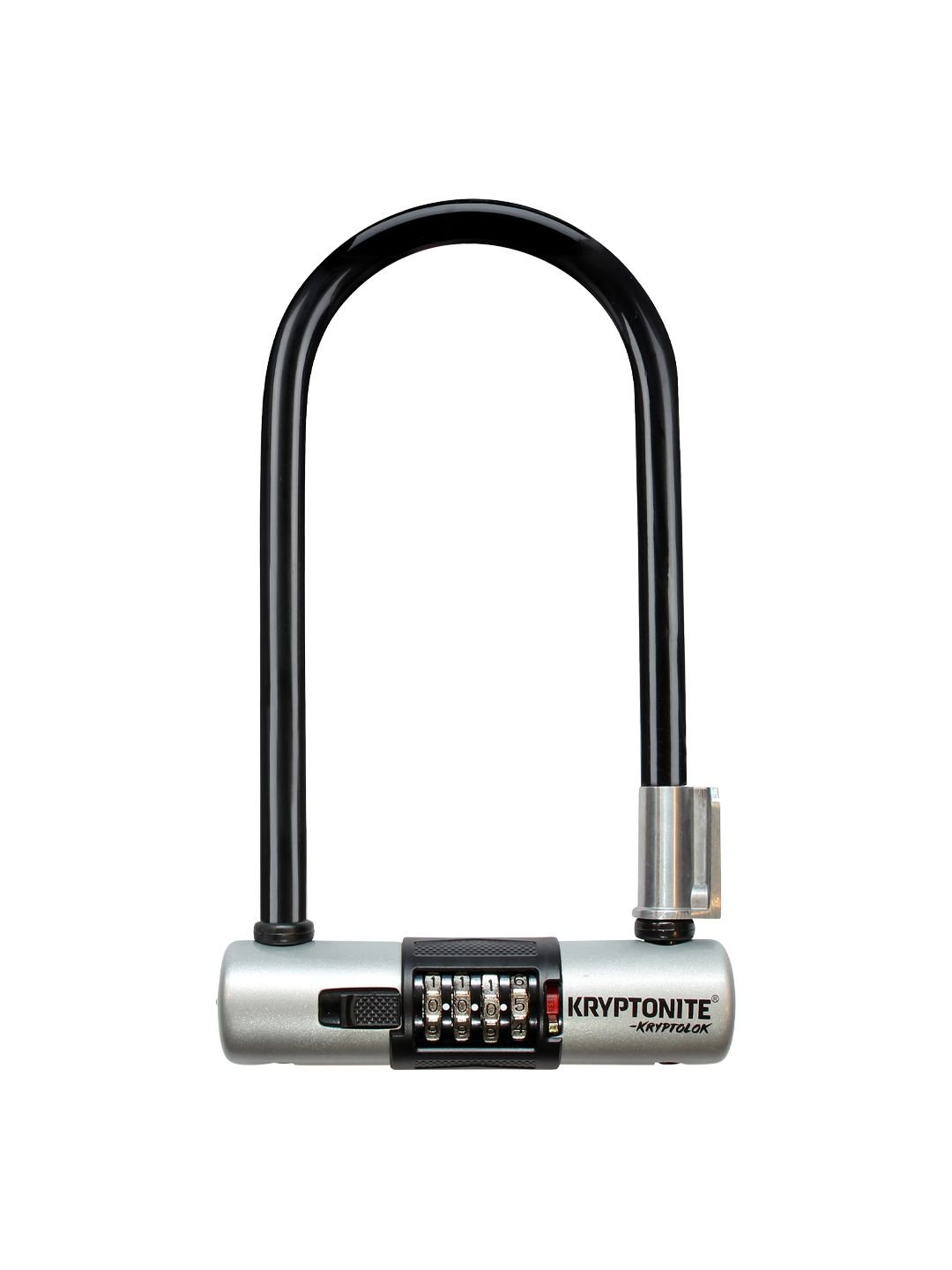 U-Lock Kryptonite Kryptonite KryptoLok U-Lock - 4 x 9" 4-Digit Combination BLK Includes bracket Light Gray