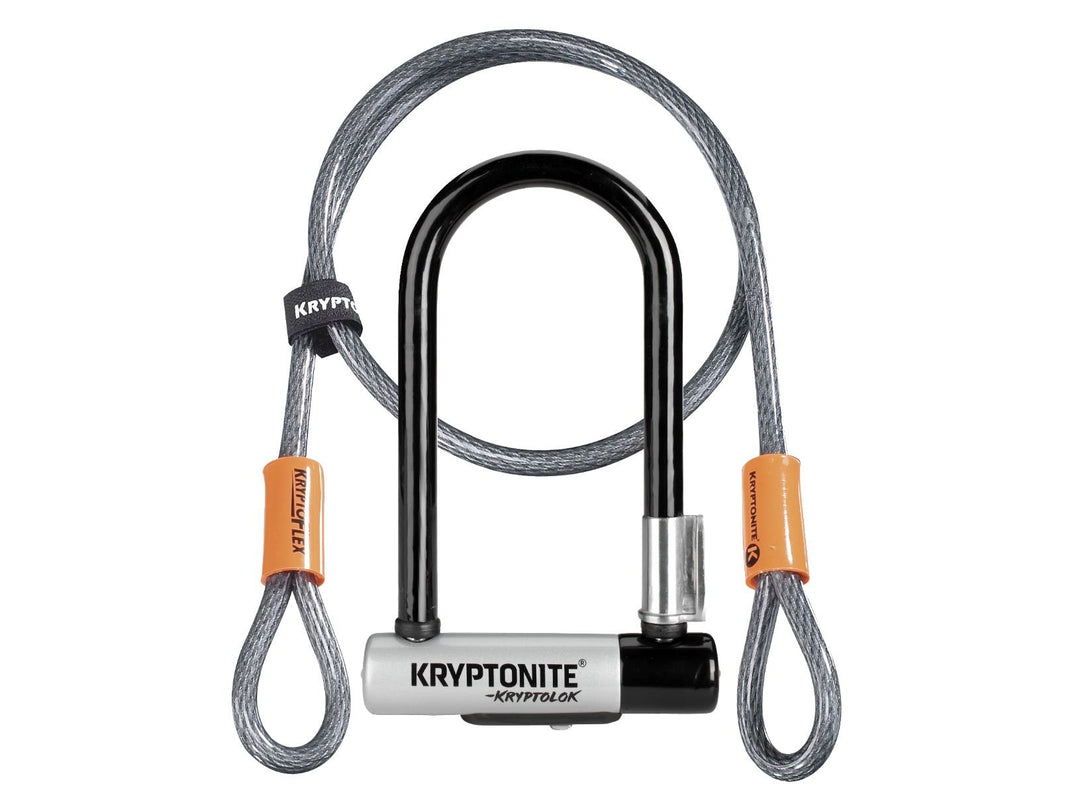 U-Lock Kryptonite Kryptonite KryptoLok U-Lock - 3.25 x 7" Keyed BLK Includes 4 cable bracket Dark Slate Gray