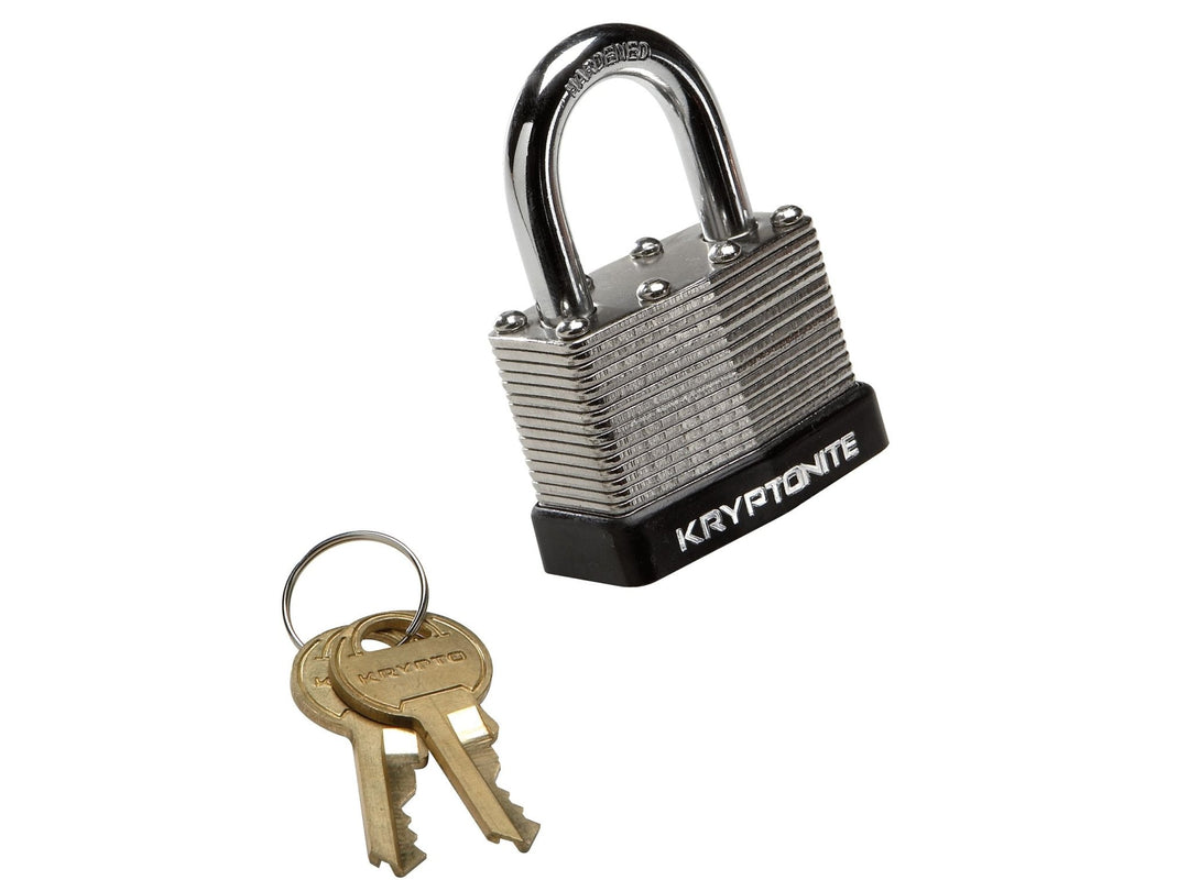Padlocks Kryptonite Kryptonite Laminated Steel Padlock with Flat Key Dark Gray