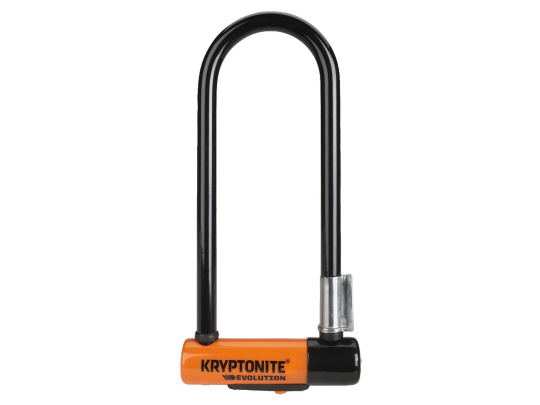 U-Lock Kryptonite Kryptonite Evolution Series U-Lock - 3 x 9.5" Keyed Black Includes bracket Dark Salmon