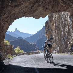 Lightweight Meilenstein ART, riding through a mountain tunnel - Dragonspine Cycling