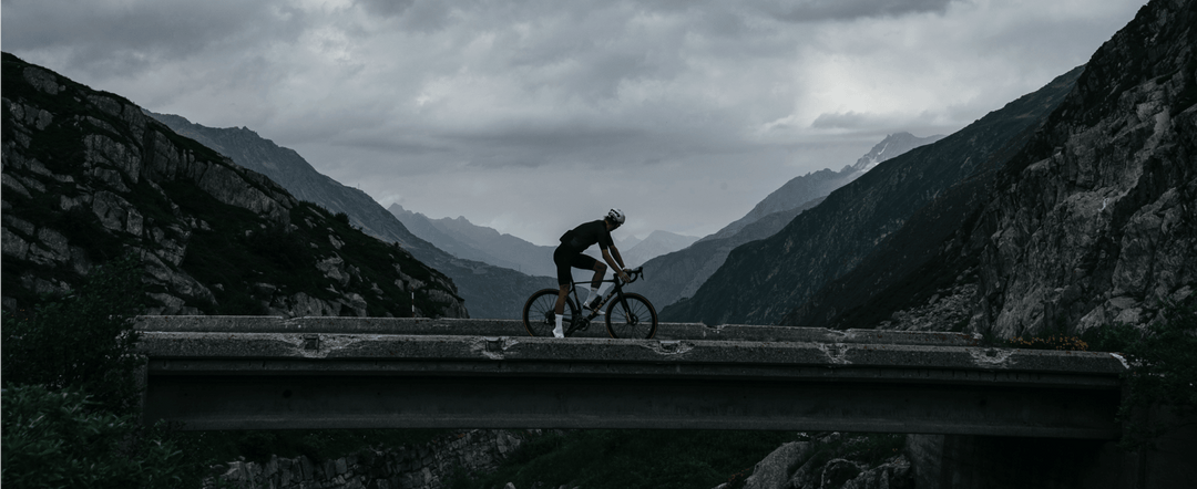 Lightweight Obermayer EVO, riding a mountain road - Dragonspine Cycling