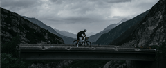 Lightweight Obermayer EVO, riding a mountain road - Dragonspine Cycling