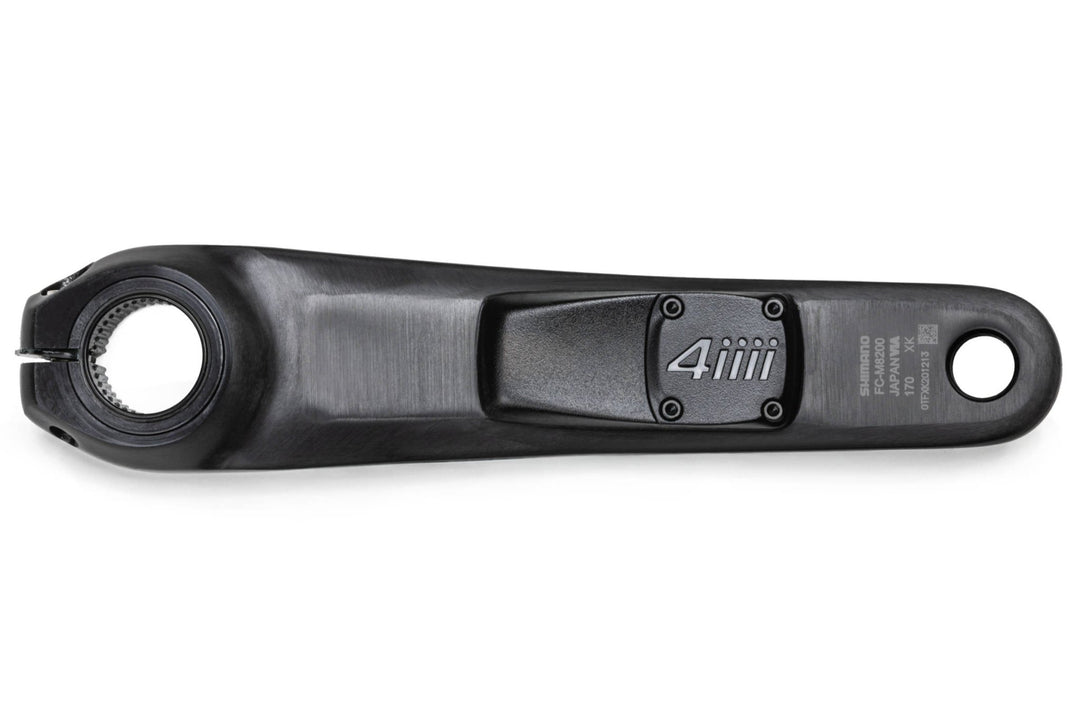 4iiii PRECISION 3+ left-side power meter on a Shimano XT M8200 crank arm