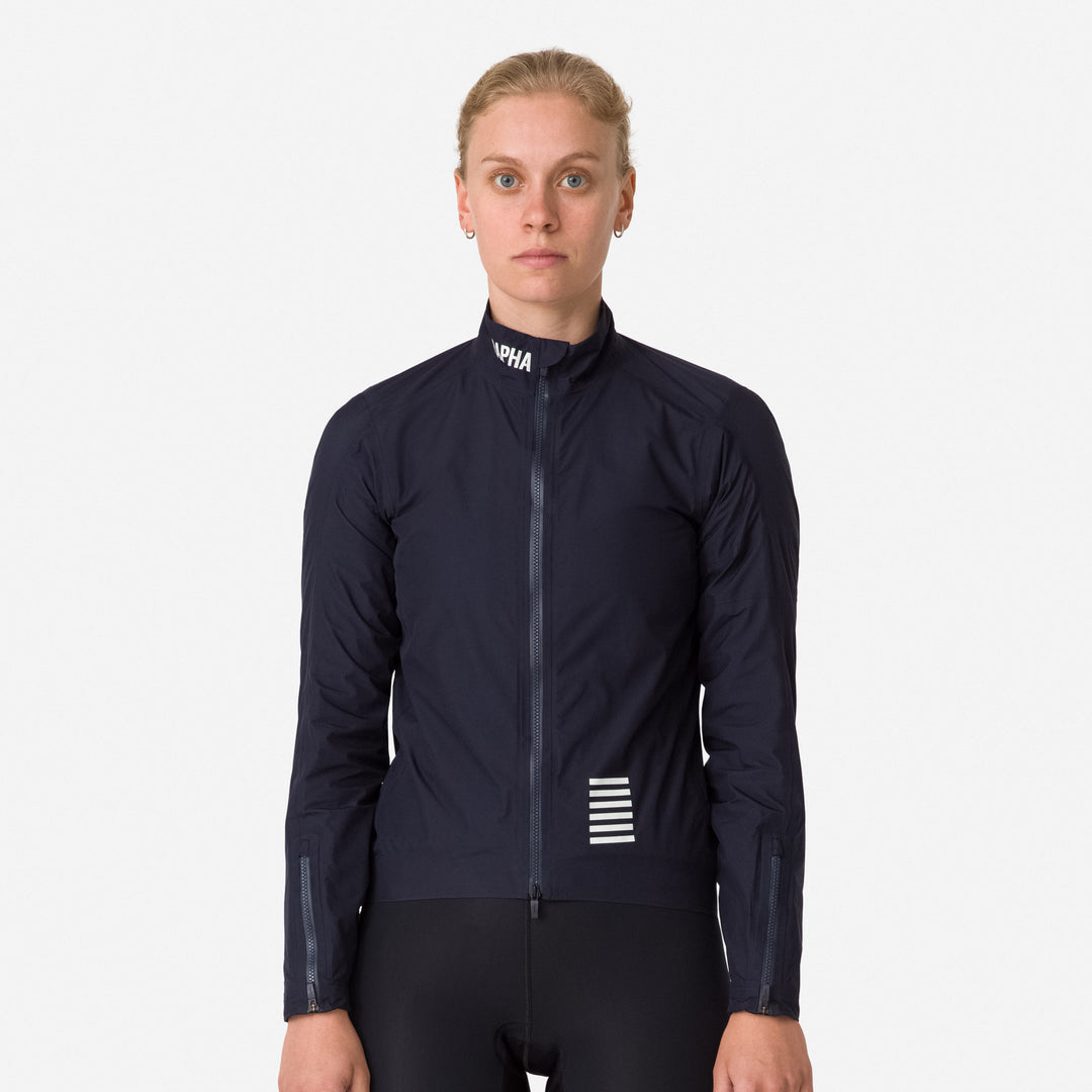 Rapha Women's Pro Team Insulated GORE-TEX Rain Jacket (Dark Navy/White) - Dragonspine Cycling