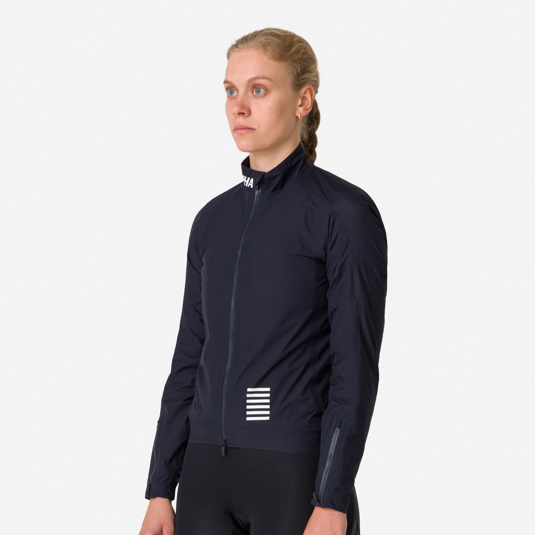 Rapha Women's Pro Team Insulated GORE-TEX Rain Jacket (Dark Navy/White) - Dragonspine Cycling