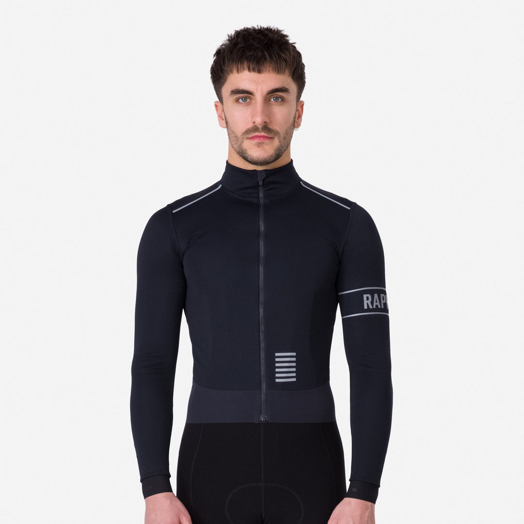 Rapha Men's Pro Team Long Sleeve Windstopper Jersey (Black/Black) - Dragonspine Cycling