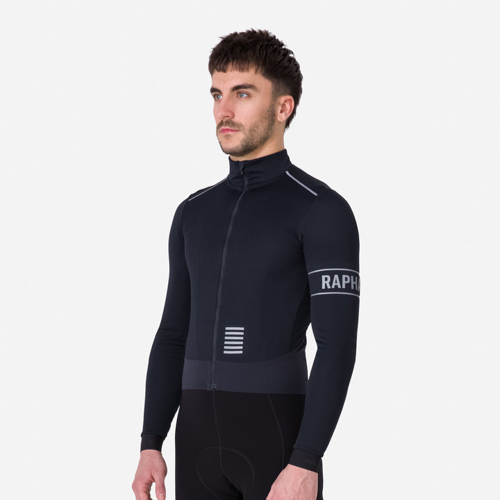 Rapha Men's Pro Team Long Sleeve Windstopper Jersey (Black/Black) - Dragonspine Cycling