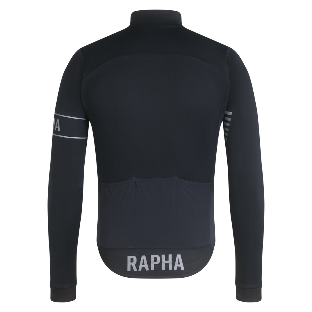 Rapha Men's Pro Team Long Sleeve Windstopper Jersey (Black/Black) - Dragonspine Cycling