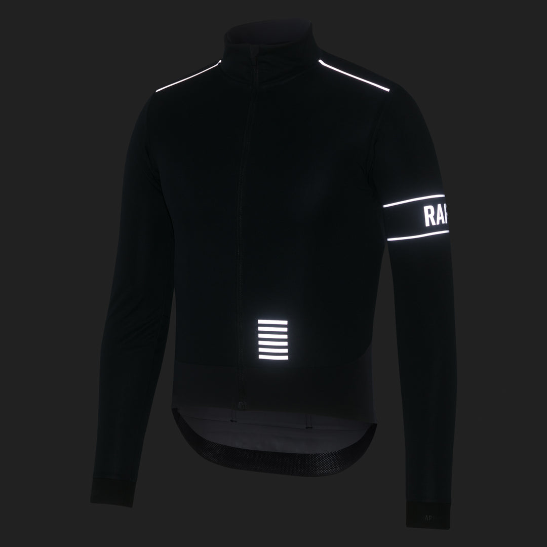 Rapha Men's Pro Team Long Sleeve Windstopper Jersey (Black/Black) - Dragonspine Cycling