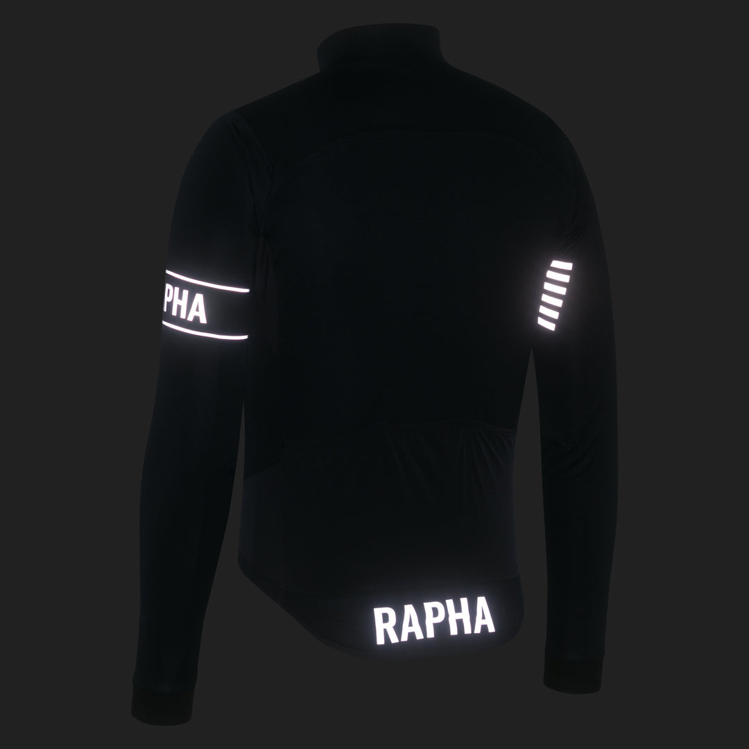 Rapha Men's Pro Team Long Sleeve Windstopper Jersey (Black/Black) - Dragonspine Cycling