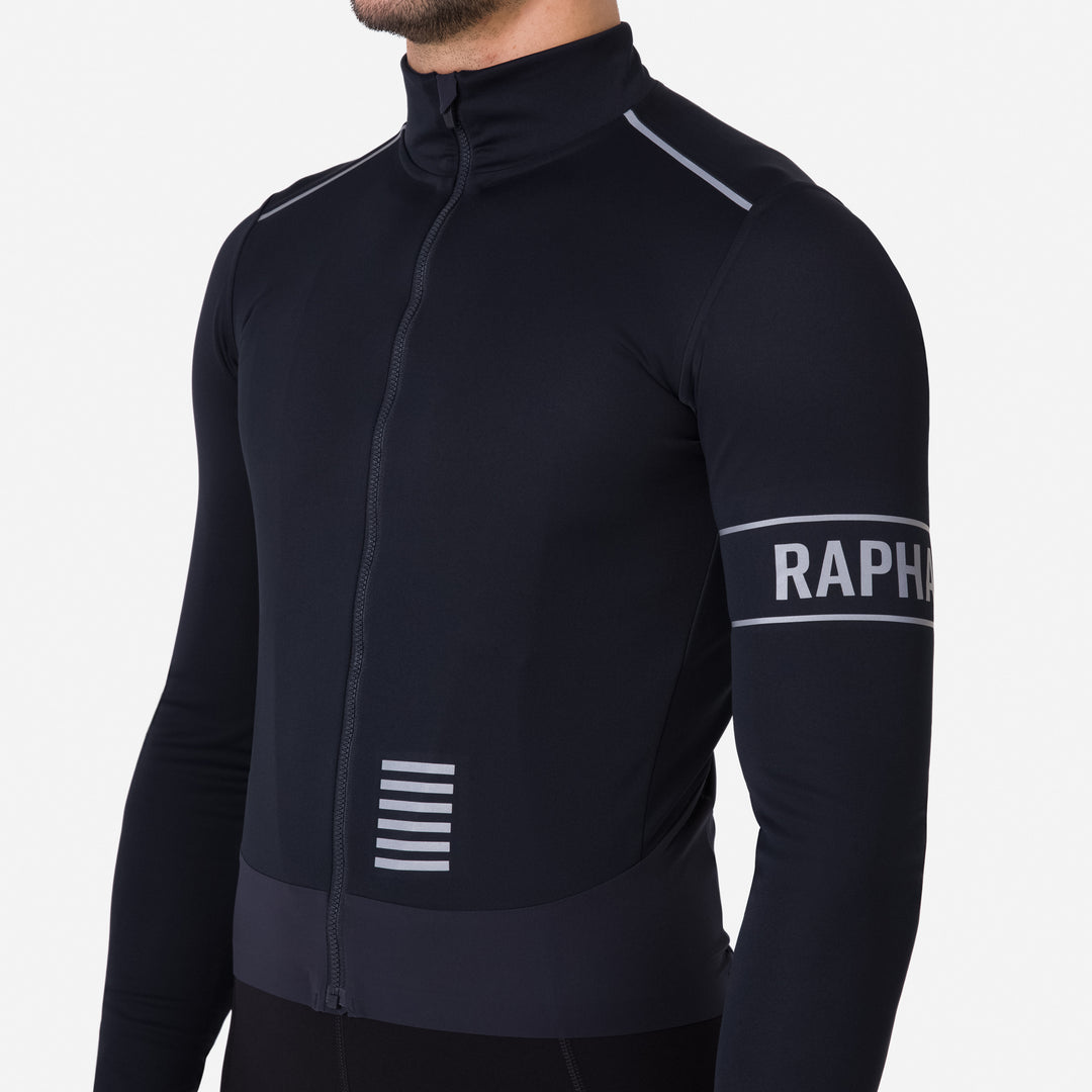 Rapha Men's Pro Team Long Sleeve Windstopper Jersey (Black/Black) - Dragonspine Cycling