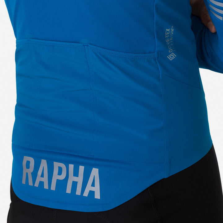 Rapha Men's Pro Team Long Sleeve Windstopper Jersey (Petrol Blue/Silver Reflective) - Dragonspine Cycling