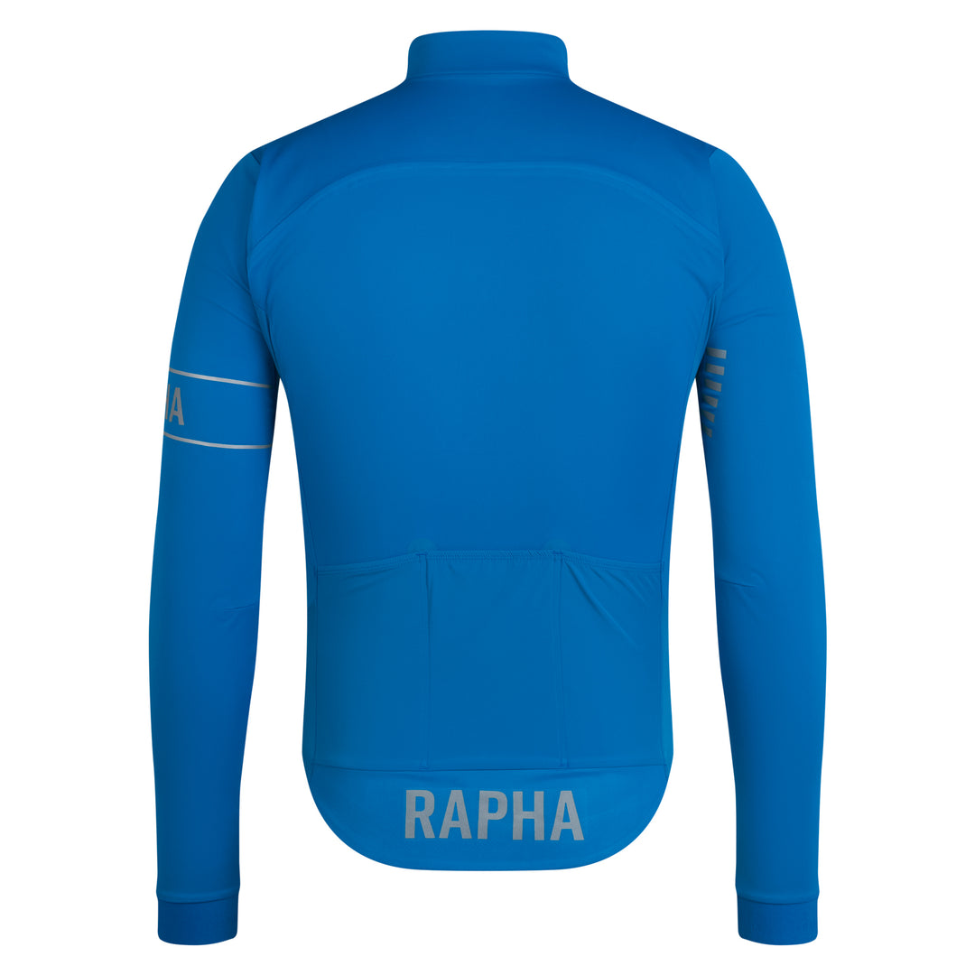 Rapha Men's Pro Team Long Sleeve Windstopper Jersey (Petrol Blue/Silver Reflective) - Dragonspine Cycling